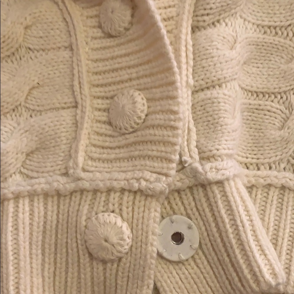 Juicy Couture cropped off white sweater size L - Picture 5 of 7